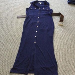 Michael Kors snap-closure maxi dress size S